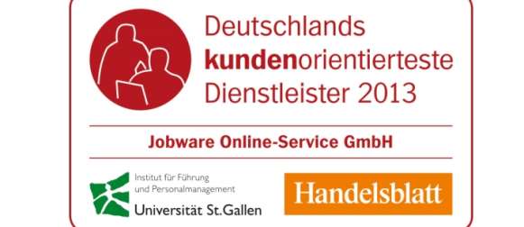 Jobware ist die kundenorientierteste Jobbörse Deutschlands!